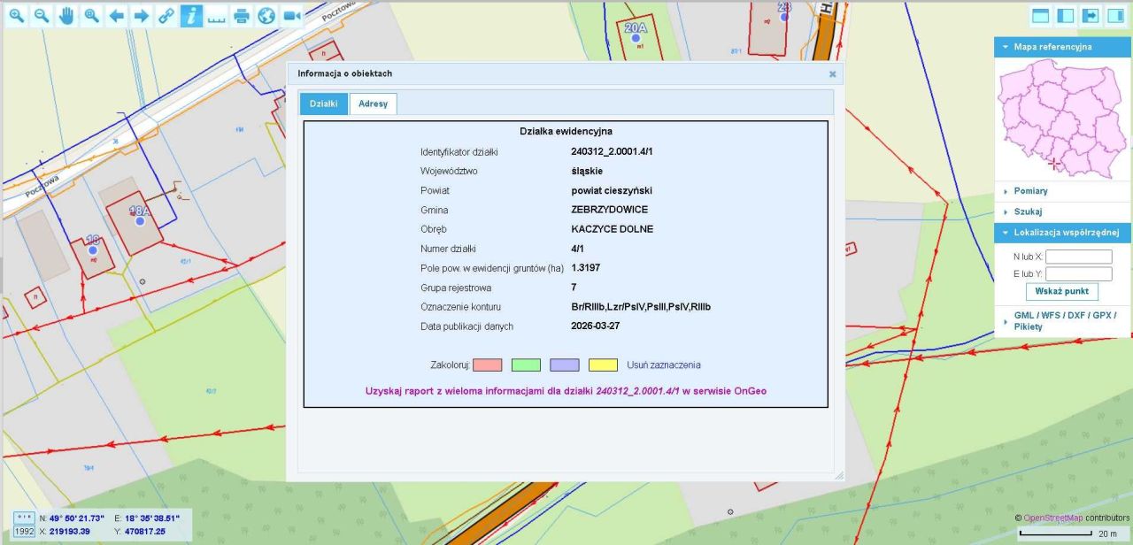 Działka rolno-budowlana Kaczyce, ul. Pocztowa. Zdjęcie 2