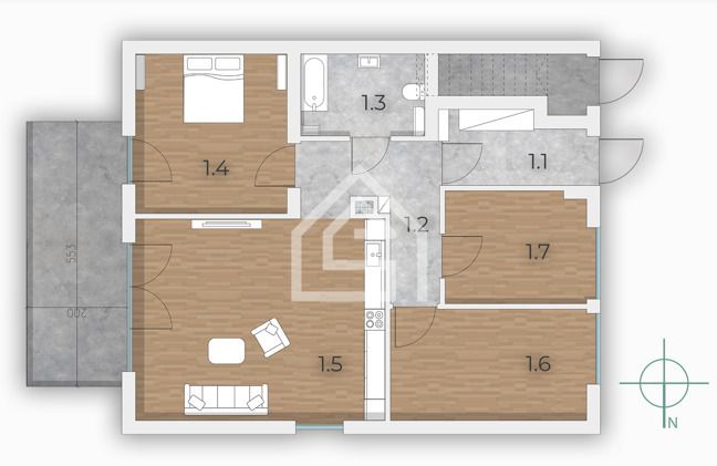 Mieszkanie 3-pokojowe Podłęże. Zdjęcie 19
