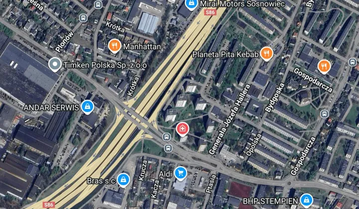 Mieszkanie 3-pokojowe Sosnowiec Pogoń, ul. gen. Józefa Hallera