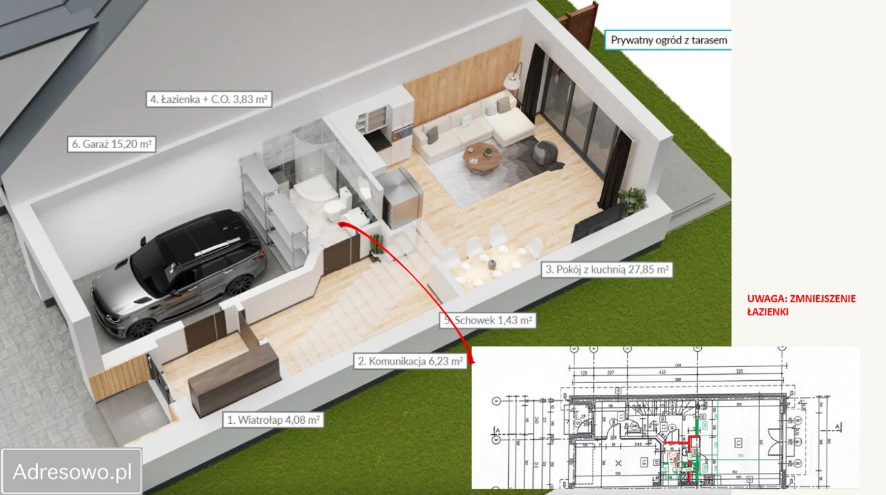 dom szeregowy, 4 pokoje Warszawa Białołęka, ul. Małego Rycerza. Zdjęcie 14