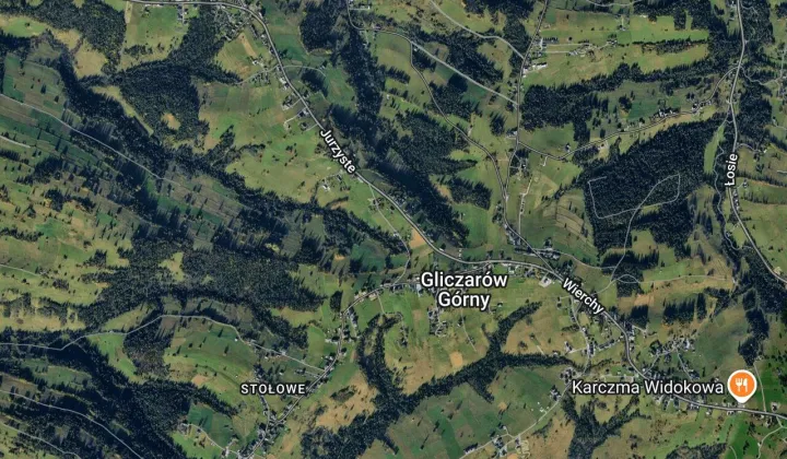 Działka budowlana Gliczarów Górny Jurzyści, ul. Kaniówka