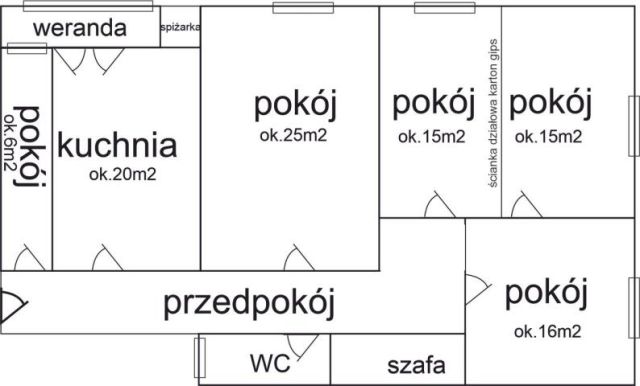 Mieszkanie 5-pokojowe Katowice Śródmieście, ul. Juliusza Ligonia. Zdjęcie 15