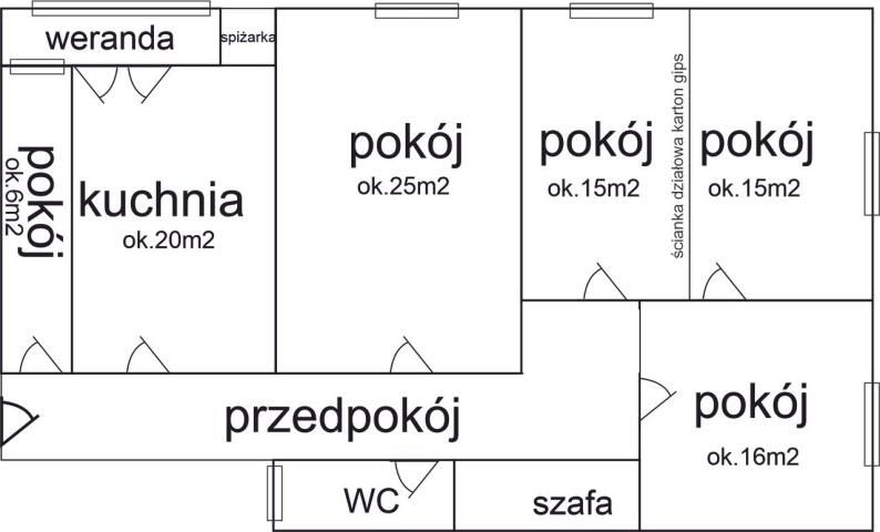 Mieszkanie 5-pokojowe Katowice Śródmieście, ul. Juliusza Ligonia. Zdjęcie 15