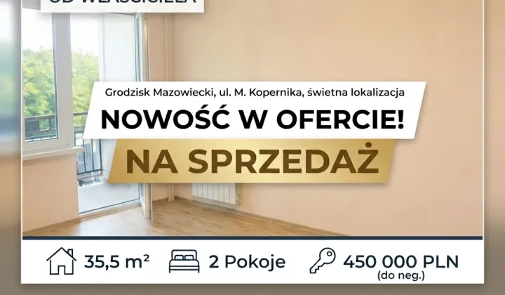 Mieszkanie 2-pokojowe Grodzisk Mazowiecki, ul. M. Kopernika