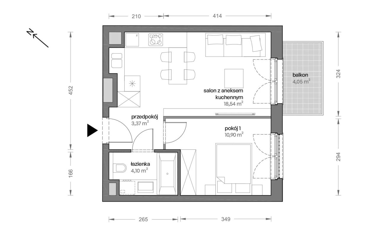 Mieszkanie 2-pokojowe Katowice Brynów, ul. Ceglana. Zdjęcie 7