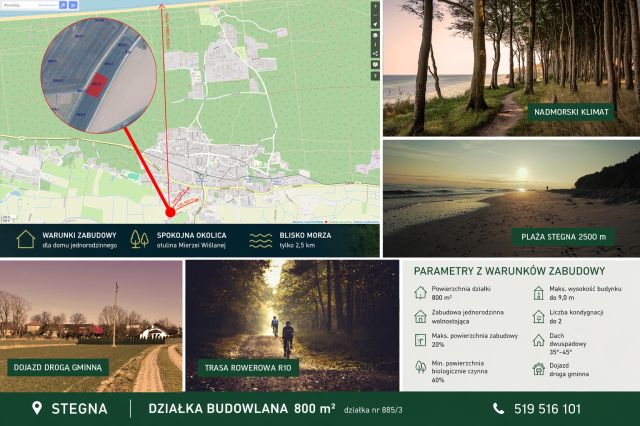 Działka budowlana Stegna, ul. Rycerska. Zdjęcie 1