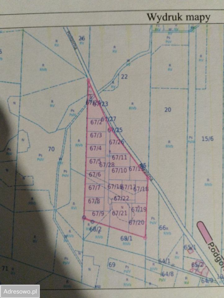 Działka budowlana Wysin. Zdjęcie 3
