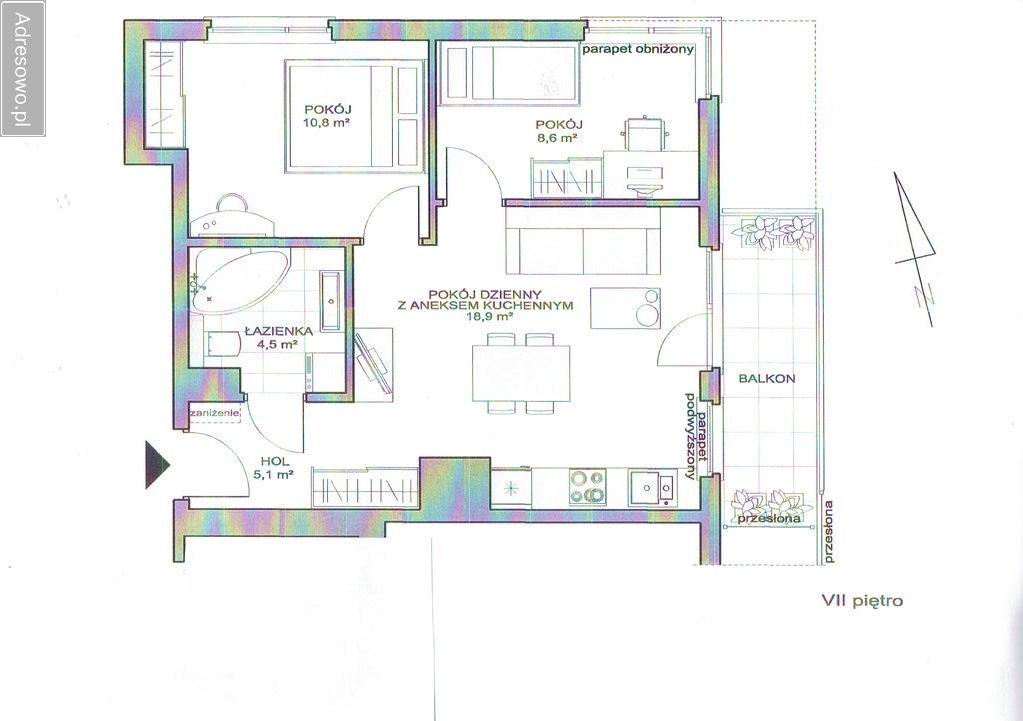 Mieszkanie 3-pokojowe Gdańsk Kiełpinek, ul. Przytulna. Zdjęcie 14