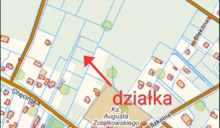 Działka budowlana Brzeziny, ul. Chęcińska