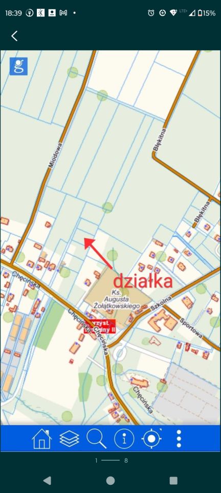 Działka budowlana Brzeziny, ul. Chęcińska