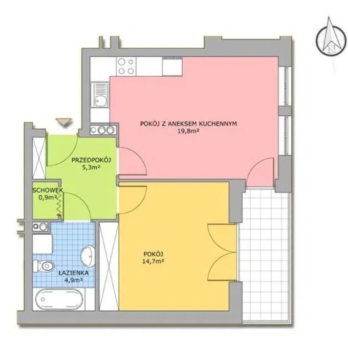 Mieszkanie 2-pokojowe Kraków Górka Narodowa, ul. Kuźnicy Kołłątajowskiej. Zdjęcie 10
