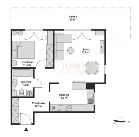 Mieszkanie 2-pokojowe Gdańsk Aniołki, ul. Wałowa. Zdjęcie 17