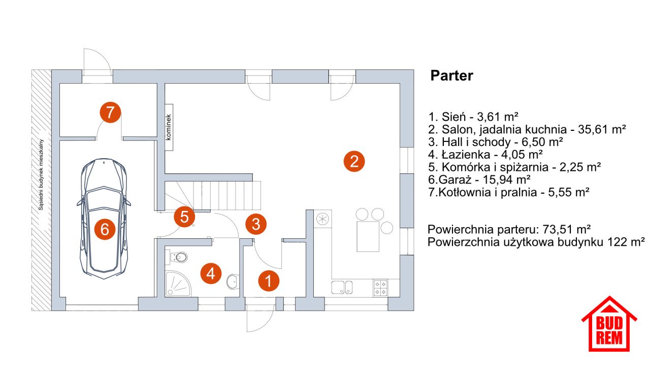 bliźniak, 4 pokoje Grądy, ul. Górna. Zdjęcie 4
