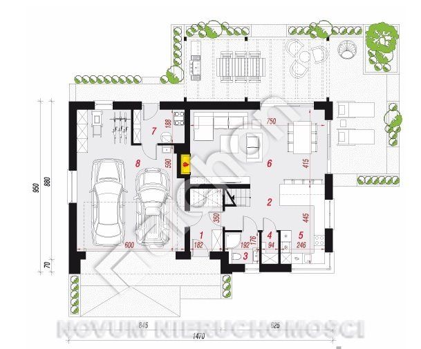 dom wolnostojący, 4 pokoje Nowe Chechło. Zdjęcie 3