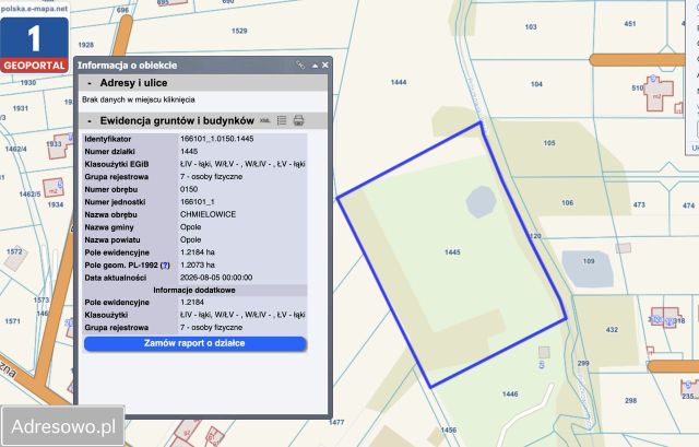 Działka inwestycyjna Opole Chmielowice. Zdjęcie 1