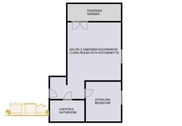 Mieszkanie 2-pokojowe Kraków Łagiewniki-Borek Fałęcki, ul. Aleksandra Fredry. Zdjęcie 11