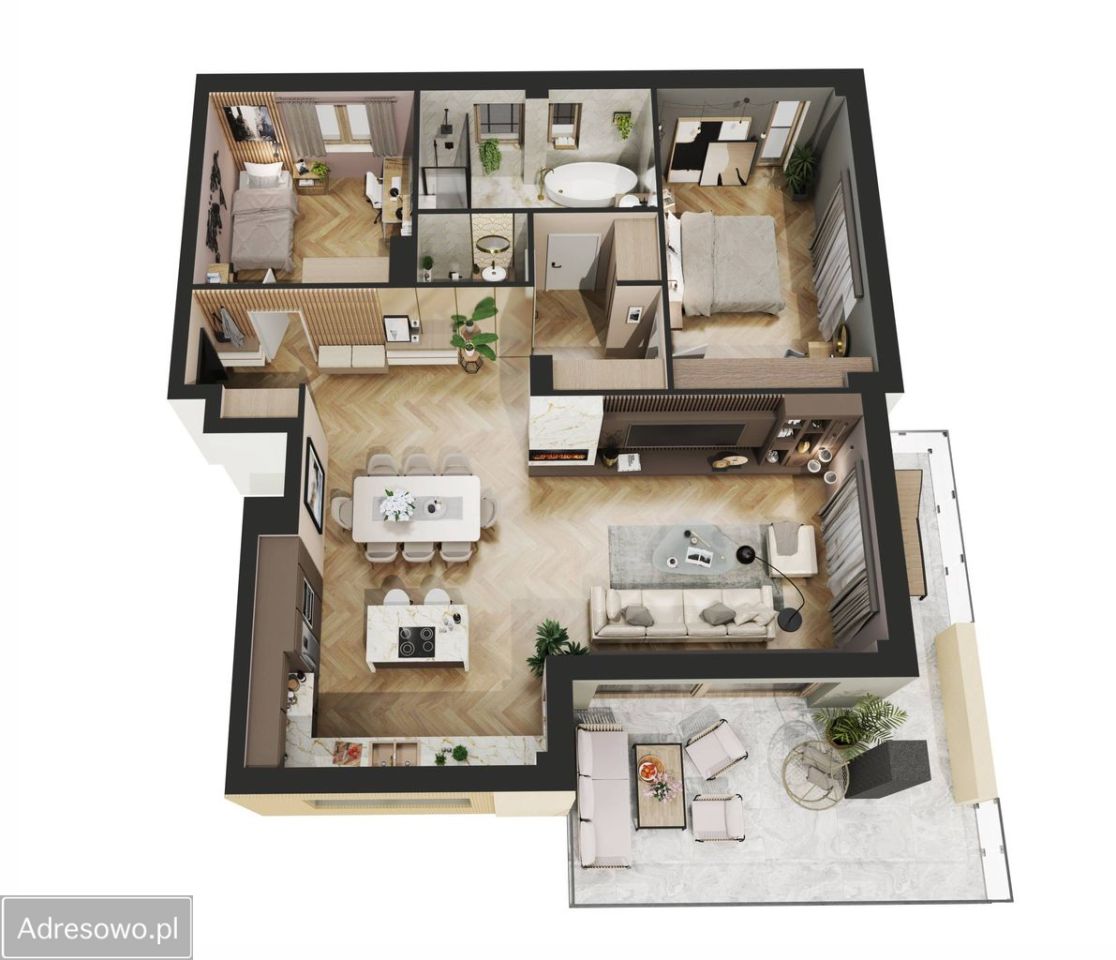 Mieszkanie 3-pokojowe Warszawa Wilanów, ul. Chorągwi Pancernej. Zdjęcie 9