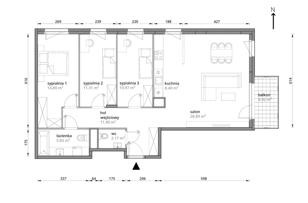Mieszkanie 4-pokojowe Warszawa Praga-Południe, ul. Podskarbińska. Zdjęcie 7