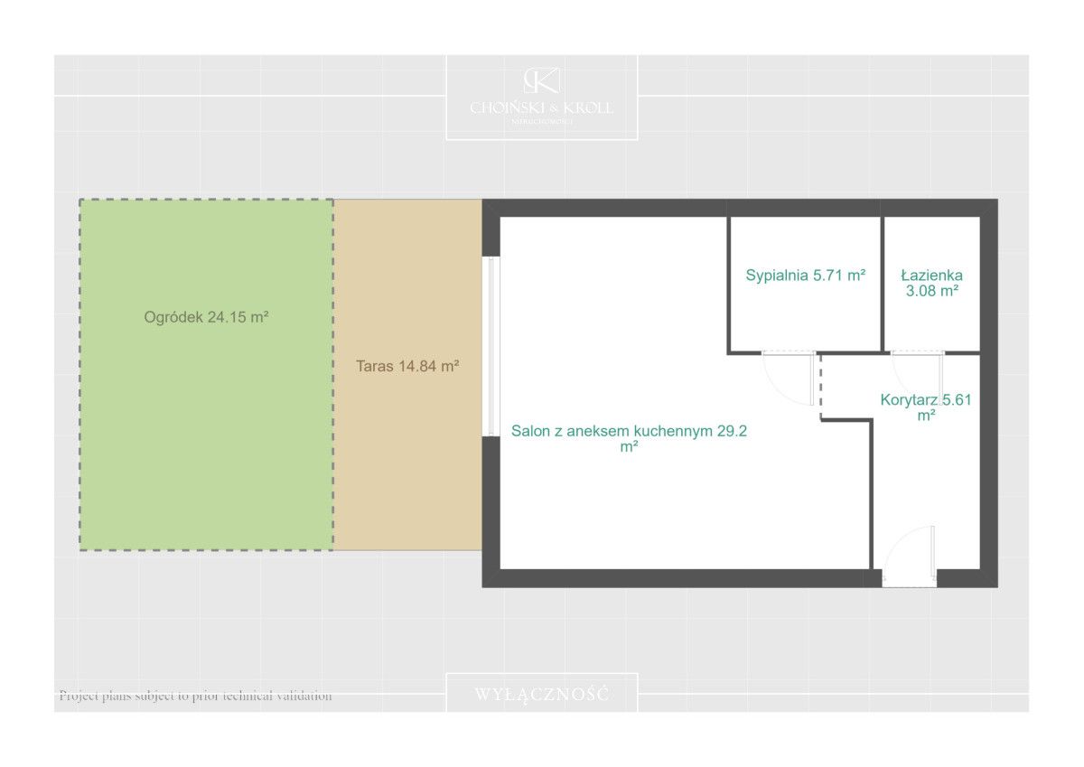 Mieszkanie 2-pokojowe Leszno, ul. Józefa Chociszewskiego. Zdjęcie 17