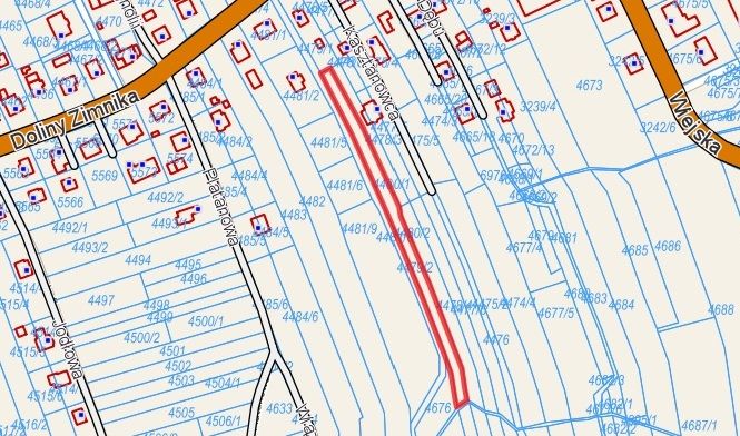 Działka rolno-budowlana Lipowa, ul. Doliny Zimnika