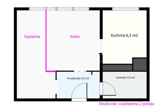 Mieszkanie 2-pokojowe Warszawa Mokotów, ul. Stefana Pieńkowskiego. Zdjęcie 3