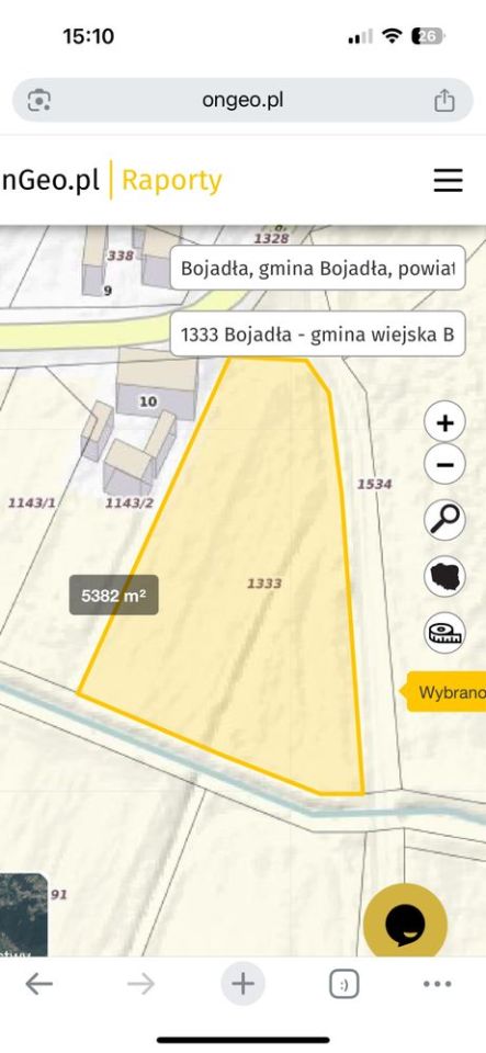 Działka budowlana Bojadła