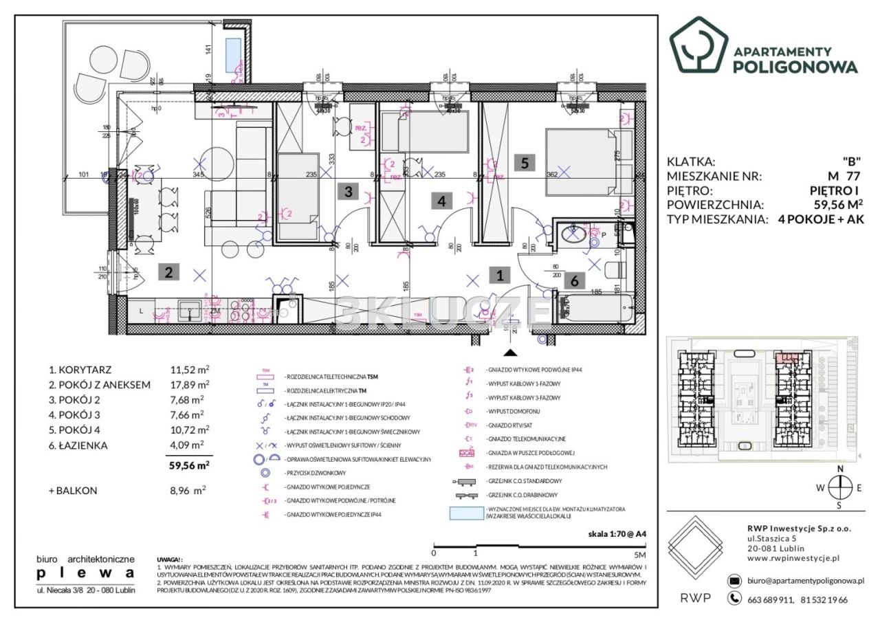 Mieszkanie 4-pokojowe Lublin Sławin. Zdjęcie 2