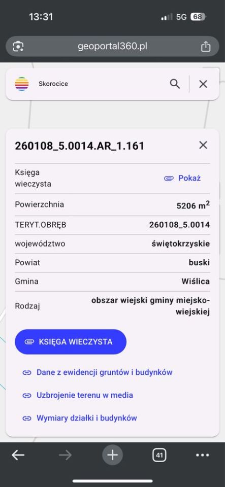 Działka rolna Skorocice. Zdjęcie 2