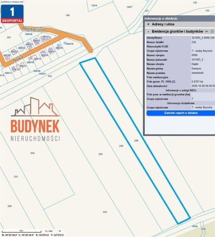 Działka rolna Dąbki, ul. Polna. Zdjęcie 3