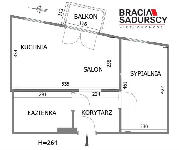 Mieszkanie 2-pokojowe Kraków Krowodrza, ul. Kazimierza Wielkiego. Zdjęcie 26