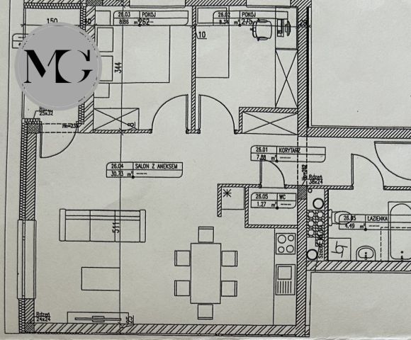 Mieszkanie 3-pokojowe Bydgoszcz Fordon, ul. Gryfa Pomorskiego. Zdjęcie 12