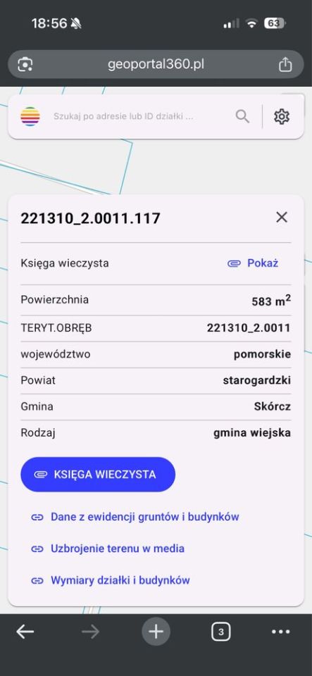 Działka rolno-budowlana Skórcz. Zdjęcie 3