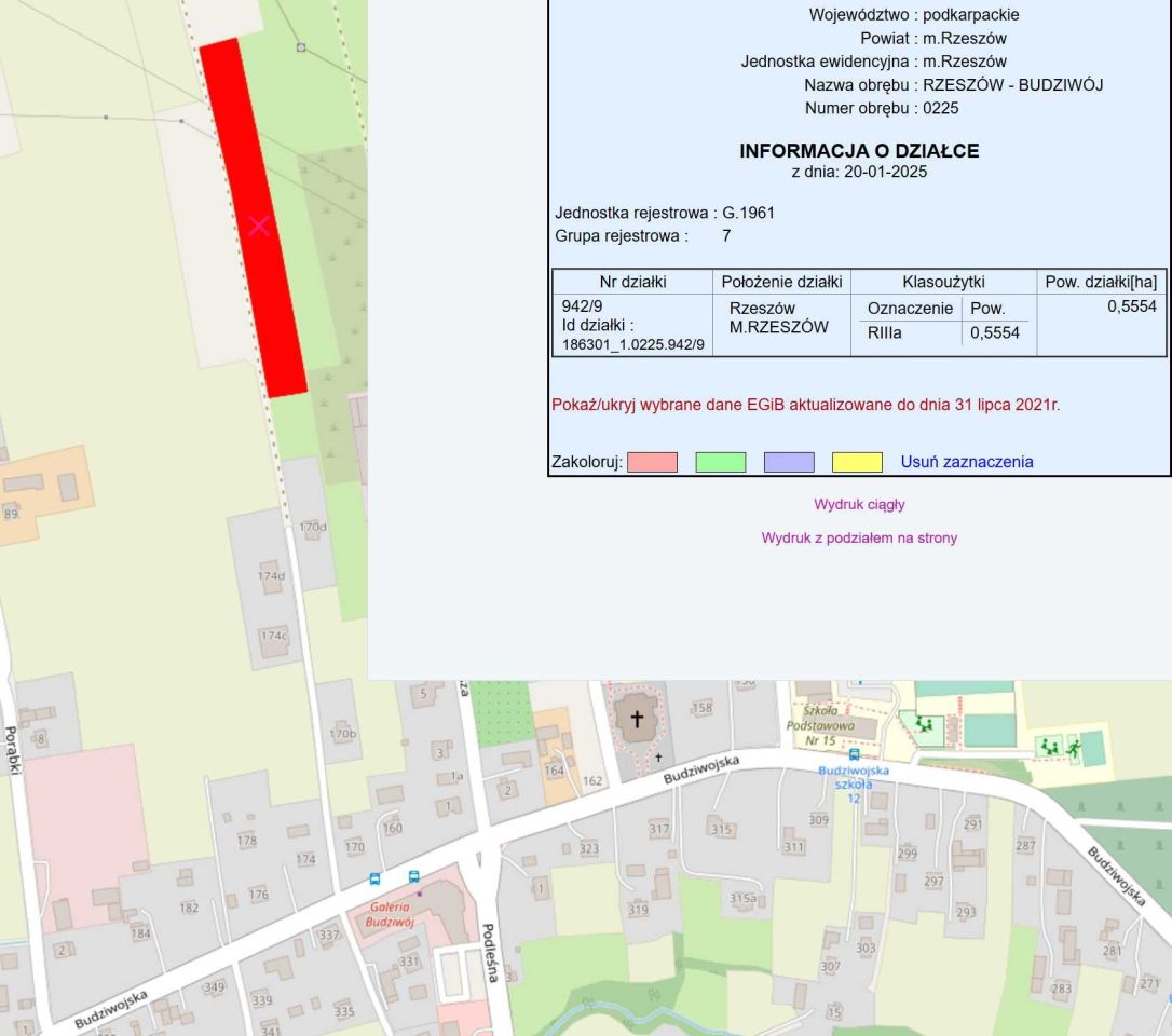 Działka budowlana Rzeszów, ul. Budziwojska. Zdjęcie 2