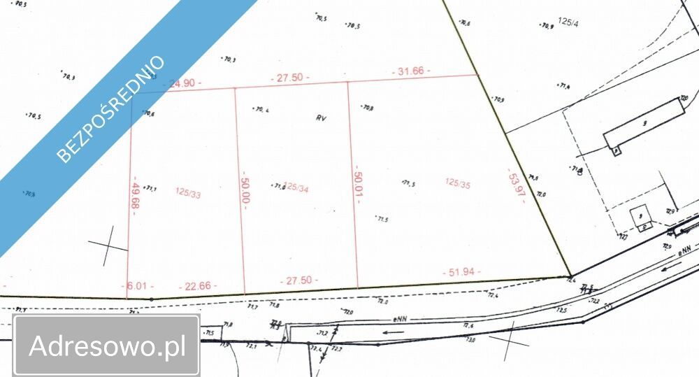 Działka budowlana Bzowo. Zdjęcie 2