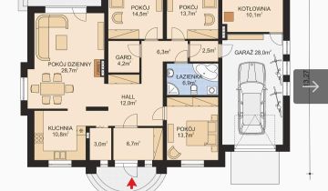 dom wolnostojący, 4 pokoje Zawały