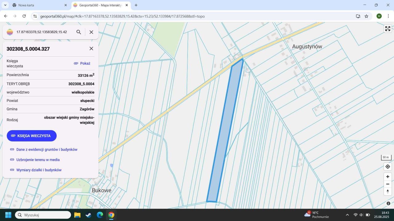 Działka rolna Bukowe