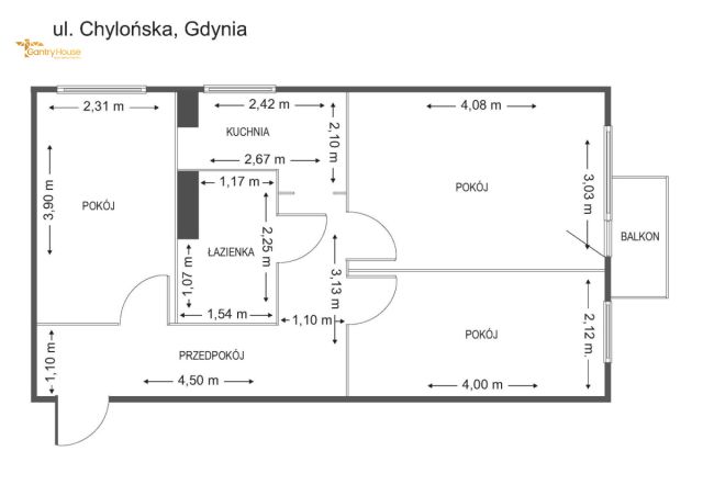 Mieszkanie 3-pokojowe Gdynia Chylonia, ul. Chylońska. Zdjęcie 15