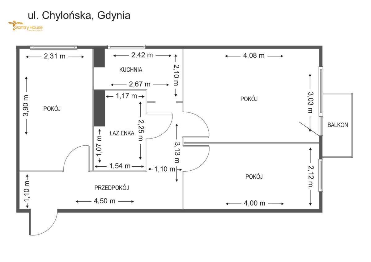 Mieszkanie 3-pokojowe Gdynia Chylonia, ul. Chylońska. Zdjęcie 15