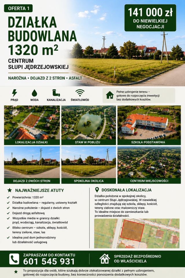 Działka budowlana Słupia. Zdjęcie 2