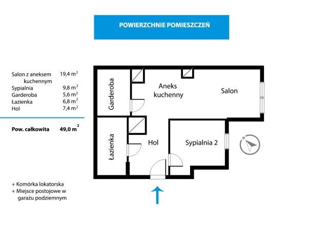 Mieszkanie 2-pokojowe Kraków Zabłocie, ul. Stanisława Klimeckiego. Zdjęcie 6
