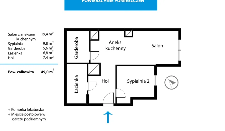 Mieszkanie 2-pokojowe Kraków Zabłocie, ul. Stanisława Klimeckiego