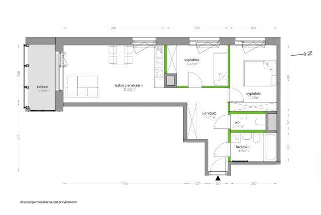 Mieszkanie 3-pokojowe Warszawa Mokotów, ul. Władysława Sikorskiego. Zdjęcie 6