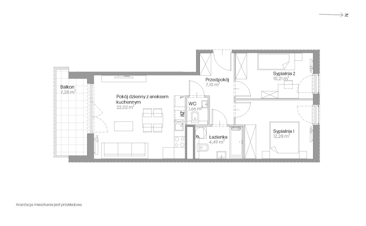 Mieszkanie 3-pokojowe Kraków Czyżyny, ul. Romana Ciesielskiego. Zdjęcie 18