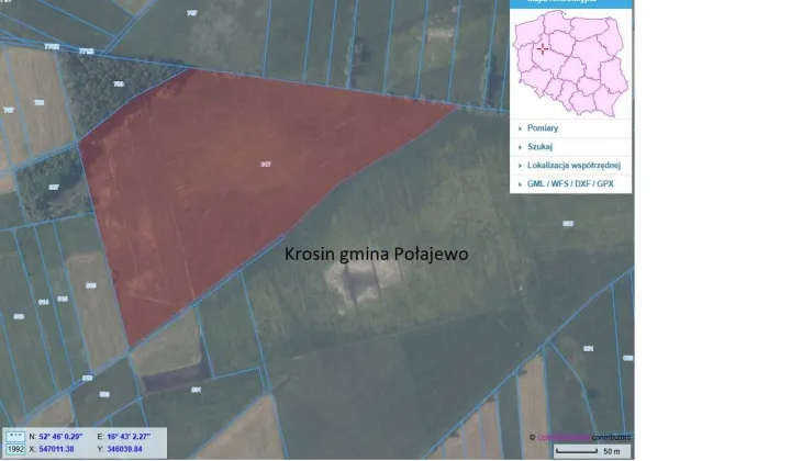 Działka rolna Krosin
