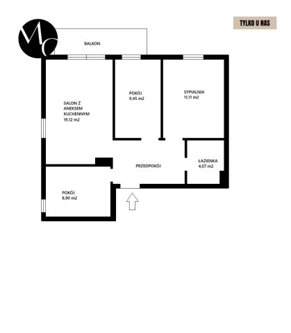 Mieszkanie 4-pokojowe Gdańsk Łostowice, ul. Hokejowa. Zdjęcie 18