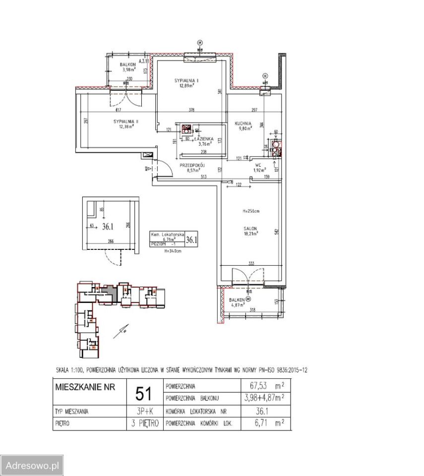 Mieszkanie 3-pokojowe Lublin Szerokie, ul. Nałęczowska. Zdjęcie 9