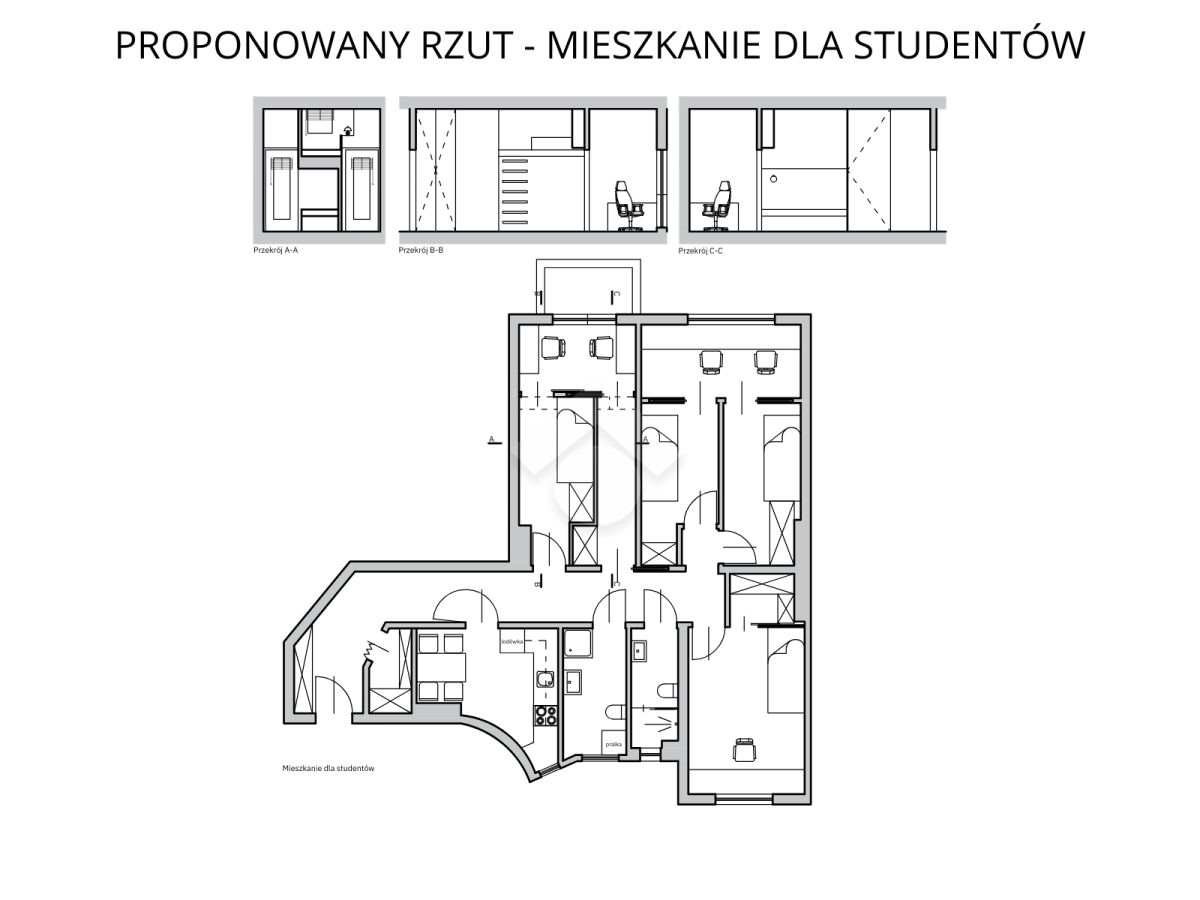 Mieszkanie 3-pokojowe Wrocław Śródmieście, ul. Norberta Barlickiego. Zdjęcie 20