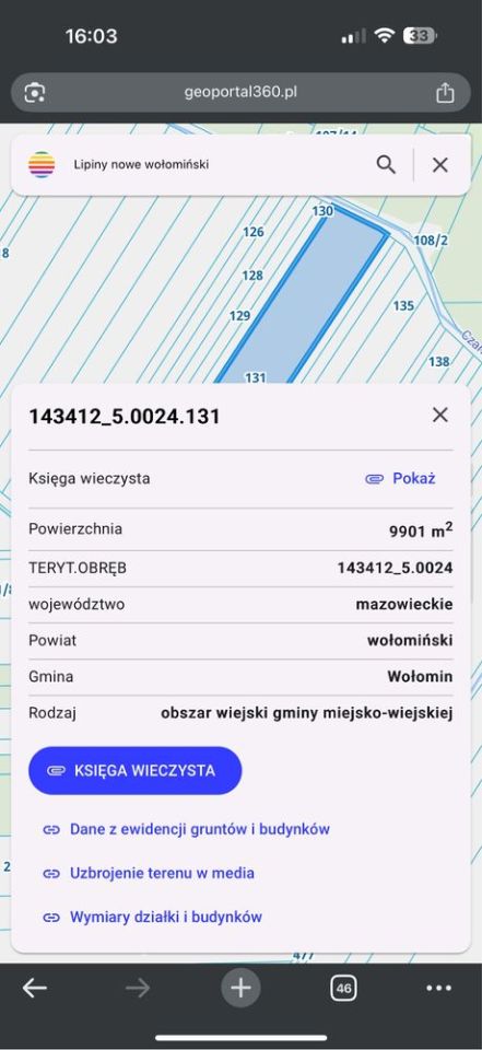 Działka rolna Nowe Lipiny. Zdjęcie 2