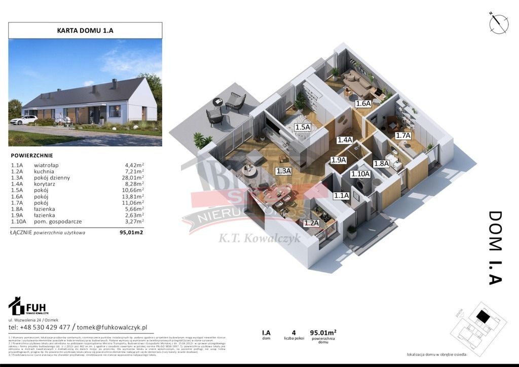 bliźniak, 4 pokoje Szczedrzyk. Zdjęcie 8