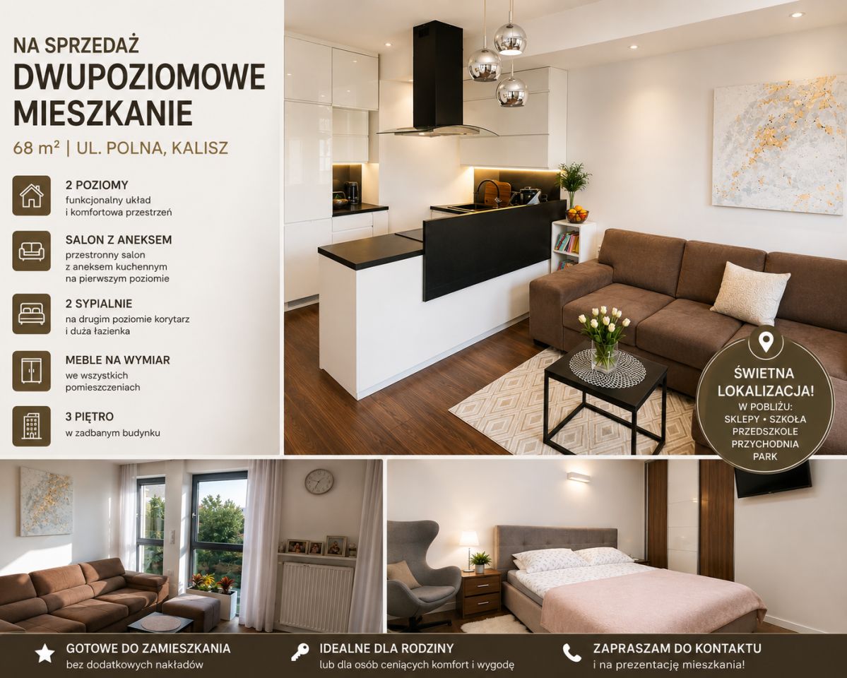 Mieszkanie 3-pokojowe Kalisz Centrum, ul. Polna. Zdjęcie 1